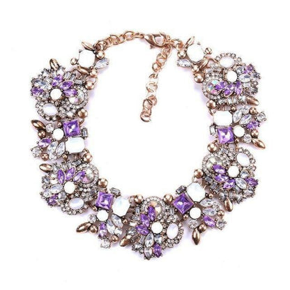 Shaded Rhinestone Necklace.